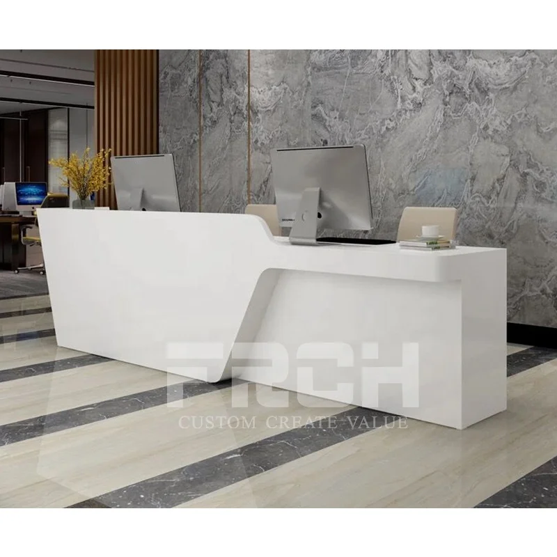 Hot Sale Modern Office Furniture Front Desk Shop Casher Table Beauty Salon Counter  Reception - Buy Counter Reception,Front Desk,Salon Reception Desk Product  on 