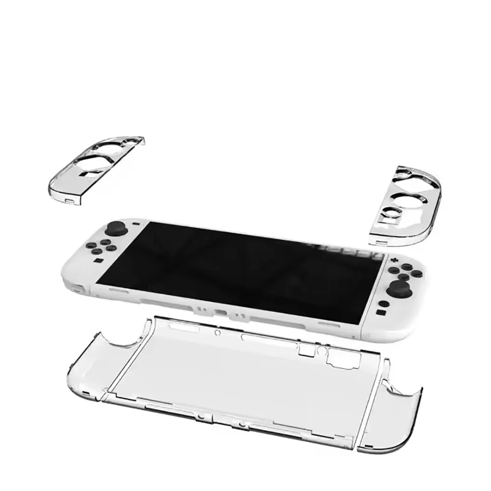 product laudtec transparent pc case for switch2 ns2 2025 detachable controller protector anti yellow back cover clear custom logo yxj27-7