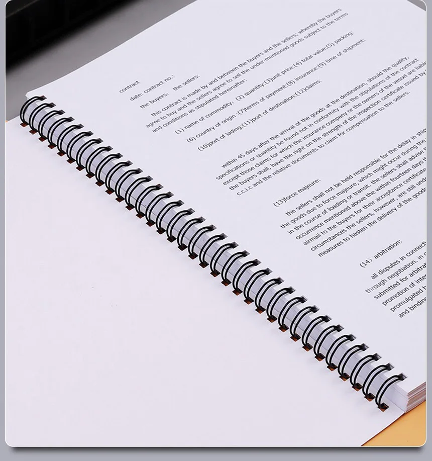 The Latest Style Durable Low Price Bright Office Plastic Sprial Wire Perfect Book Notebook Binding Machine A4 4:1 Size 46 Holes