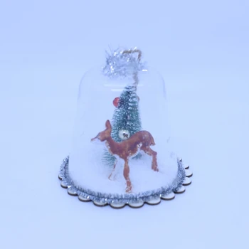 Hot Sell Hot Sale Clear Transparent Display Glass Dome Cloche Christmas Glass Bell With Base For Decoration