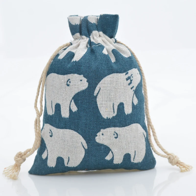 Drawstring Gift Bag Children's Favorite Animal Pattern Raffle Bag Party  Event Birthday Cotton Bag Drawstring Jewelry Pouch