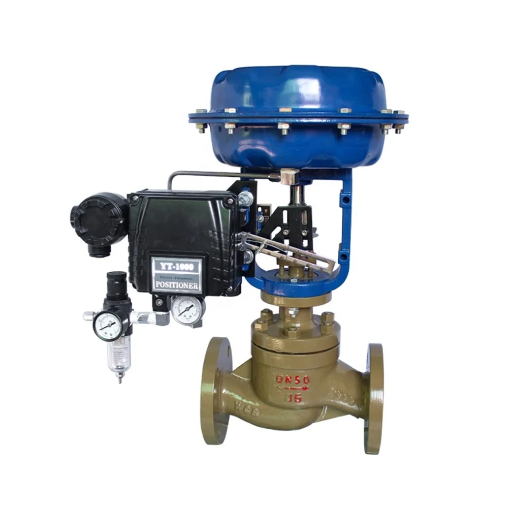 COVNA Cage Guided Globe Control Spring Loaded Pneumatic Actuator Single Seated Y Type Globe Valve