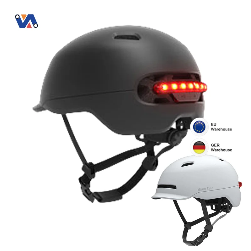 New Image Smart 4U Helmet Waterproof Scooter Helmet With LED Warning Light for M365 Max G30 Electric Scooter Bike Cycling Helmet