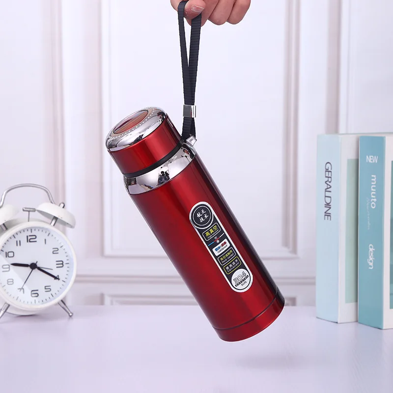 Изготовленные на заказ вакуумные колбы с двойными стенками из нержавеющей стали без БФА, изолированный термос, бутылка для воды с ручкой