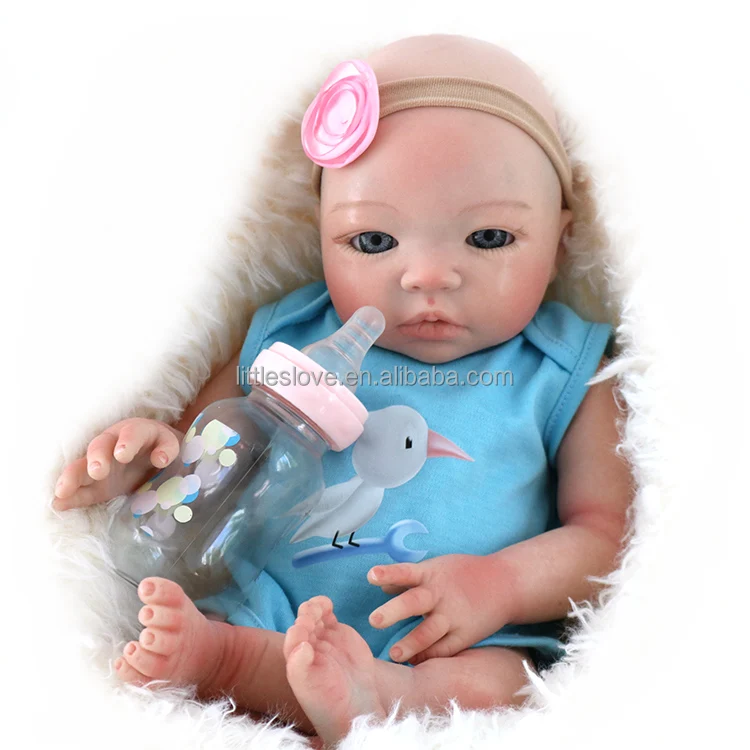 WKYUWS Reborn Baby Puppe 49cm - Lebensechtes Silikon Neugeborenes Mädchen Mit Zubehör