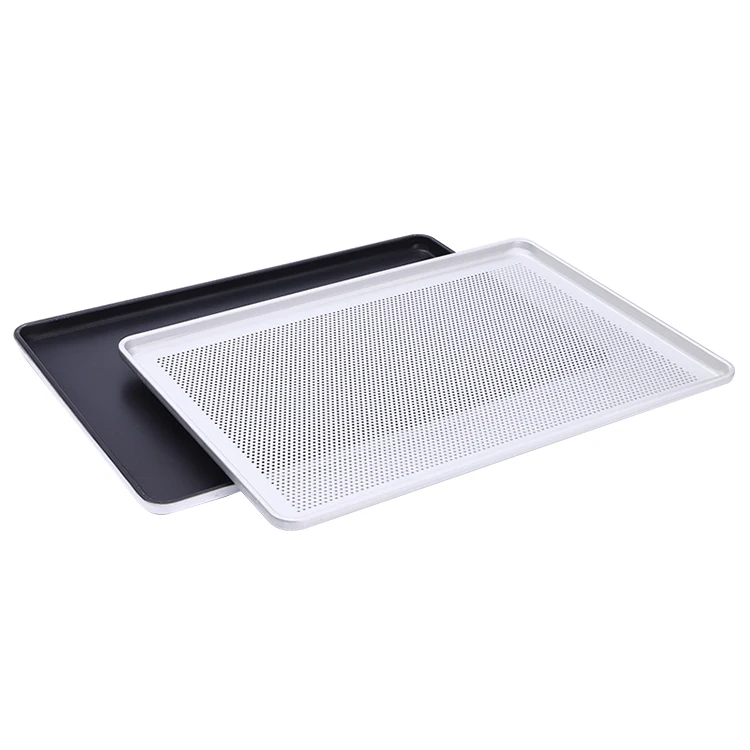 Commercial Thick Aluminum Baking Trays Non Stick Perforated