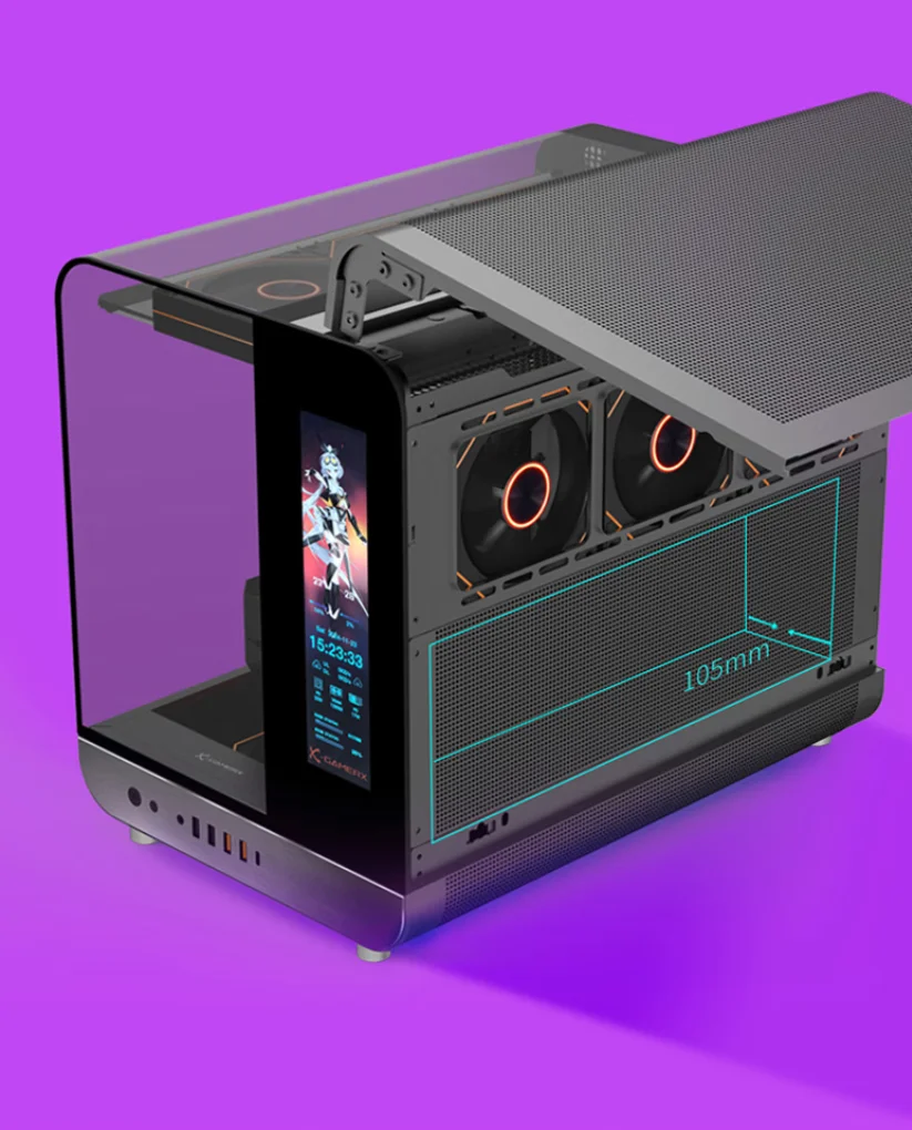 Phantom Wing Sports Car Desktop Computer Case - Aluminum Alloy