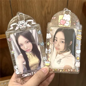 Custom PVC Card Holder 3 Inch K-pop ID Photo Holder Mini Photocard Holder Keychain