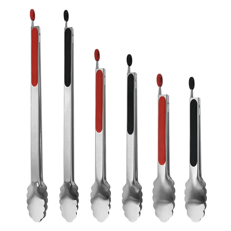 OEM & ODM BBQ Kitchen Tong Wholesale Silicone Kitchen Tongs for Barbeque Cooking Grilling Turner Customized Food Tongs Silicone supplier
