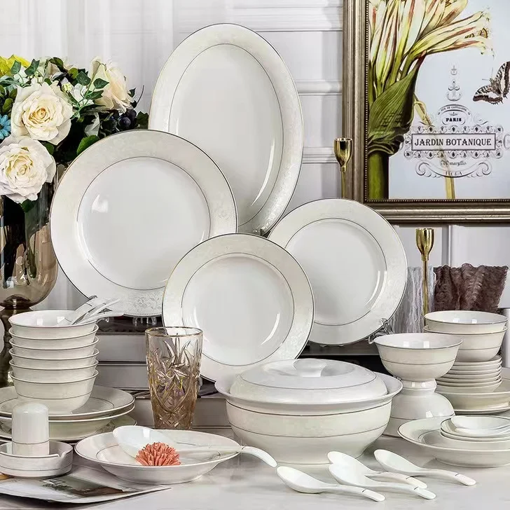 磁器食器セット, 10 のサービス, キッチン セラミックス プレートと