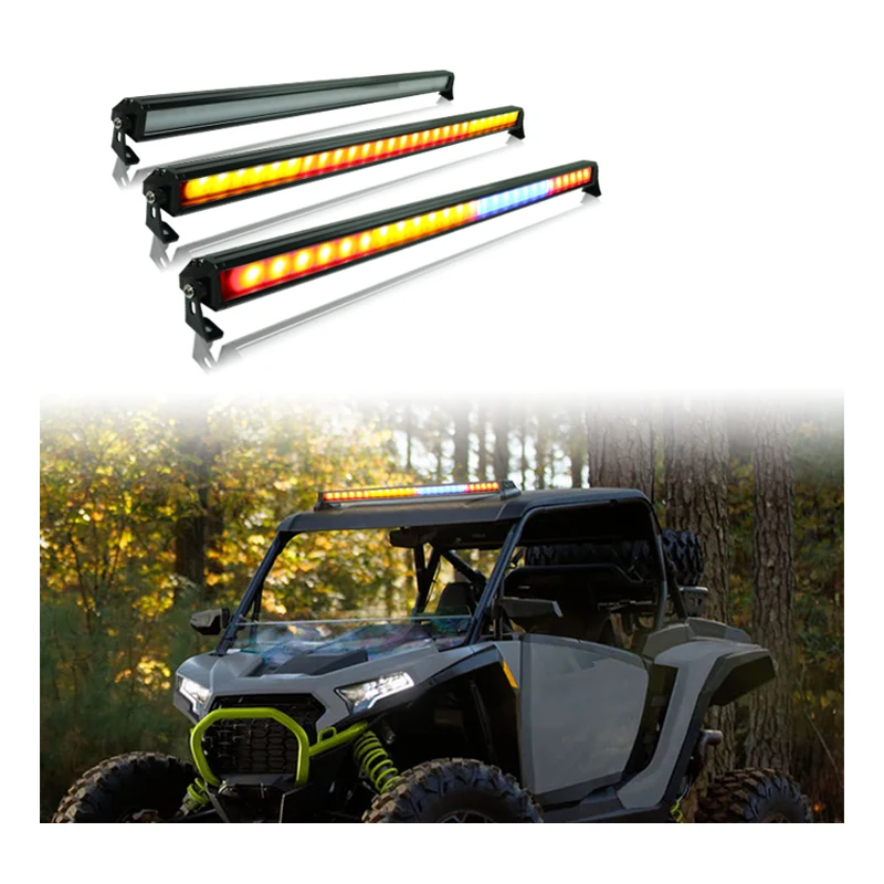 42inch Multi Color RGB Bar Warning Light Strobe 12V Led Light Bar With Turn Brake Reverse Lights