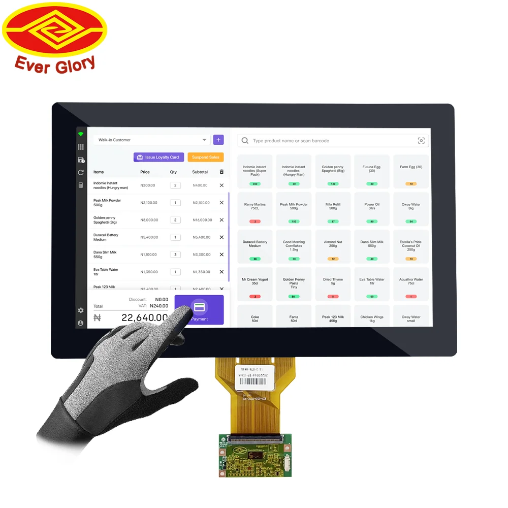 Capacitive Touchscreen Component 6 Inch Touch Screen Panel LCD Display Module for Indoor Touchscreen Digital Wall Calendar