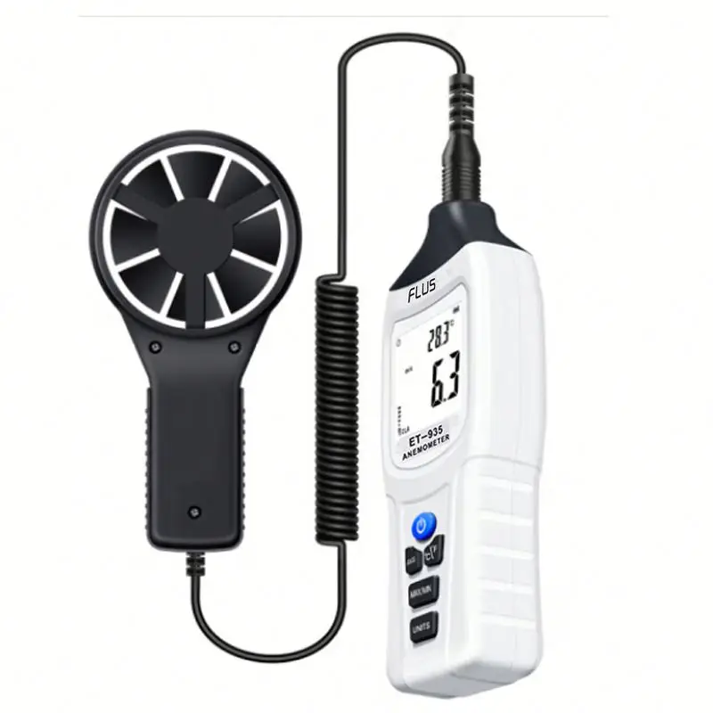 Anemometer Wind Speed Sensor Air Temperature Relative Humidity Flow Digital Handheld Vane Probe Anemometer