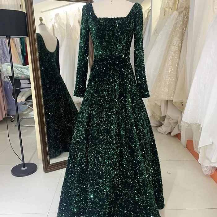 green emerald velvet dress Burnished Gold Velvet Bridesmaid Dress Mermaid Floor-Length