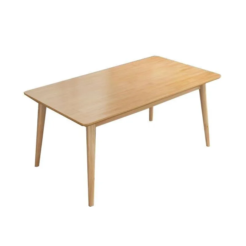 Modern Natural Solid Oak Wooden Wood Rectangle Table Restaurant Coffee ...