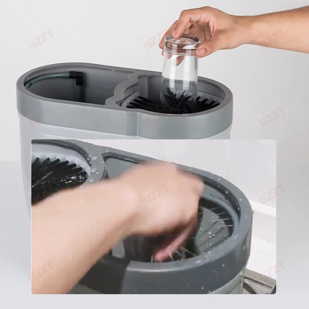 Gläserspülmaschine Elektrisch Mit 5 Bürsten, Gläserwascher Für Weingläser, Biergläser Und Tassen, Passend Für Spülbecken in Bar, Hotel, Café Und Restaurant Küche