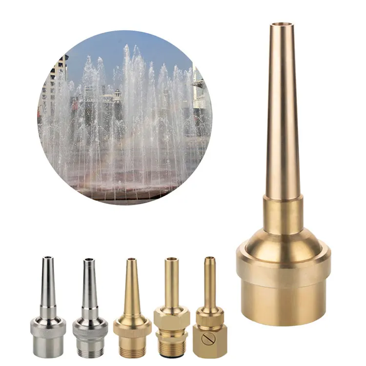 High Pressure Brass Ice Tower Water Jet Pump Musical Graphical Rotating Water Fountain Spray Nozzle for Fountain