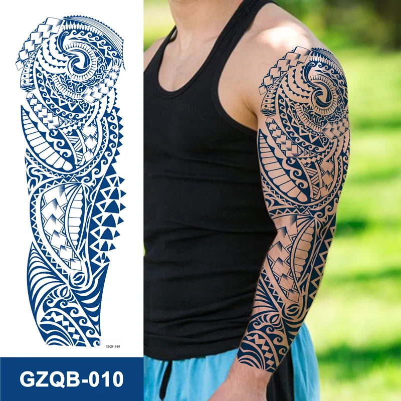 Hot Selling Adult Full Arm Semi Permanent Juice Similar Real Temporary Rich Style Water Transfer Tattoo Stickers