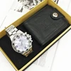 Orologio bianco e argento + Portafoglio + Confezione regalo