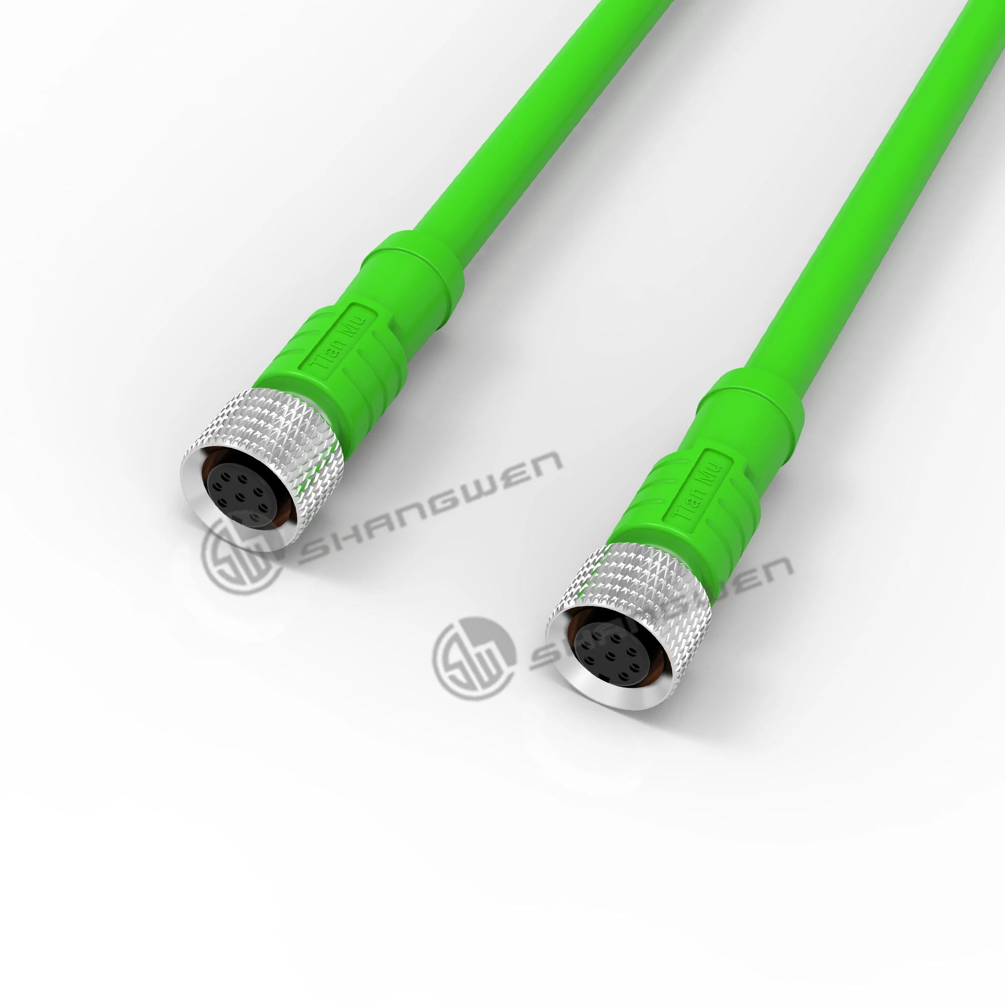 Customize Waterproof Phoenix M12 Cable 2 3 4 5 6 8 Pin Male to Female M12 Connector Cable With Wire