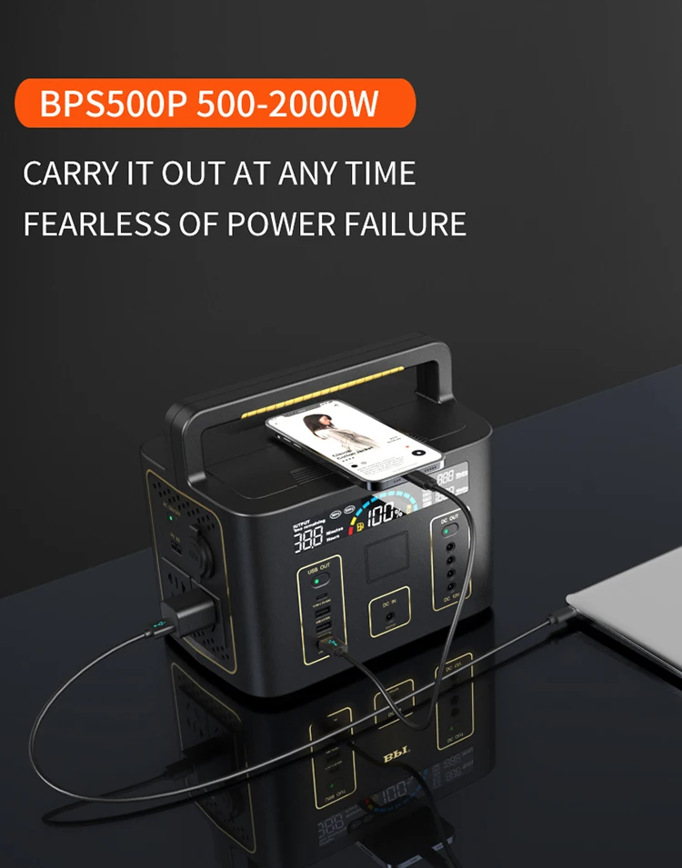 Outdoor Power Supply 500w Portable Energy Storage Lithium Battery ...