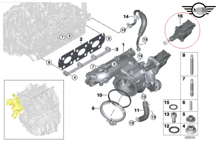 むつき出品 Genuine BMW - 11657802596 - Wastegate Actuator (11-65-7-802-596)