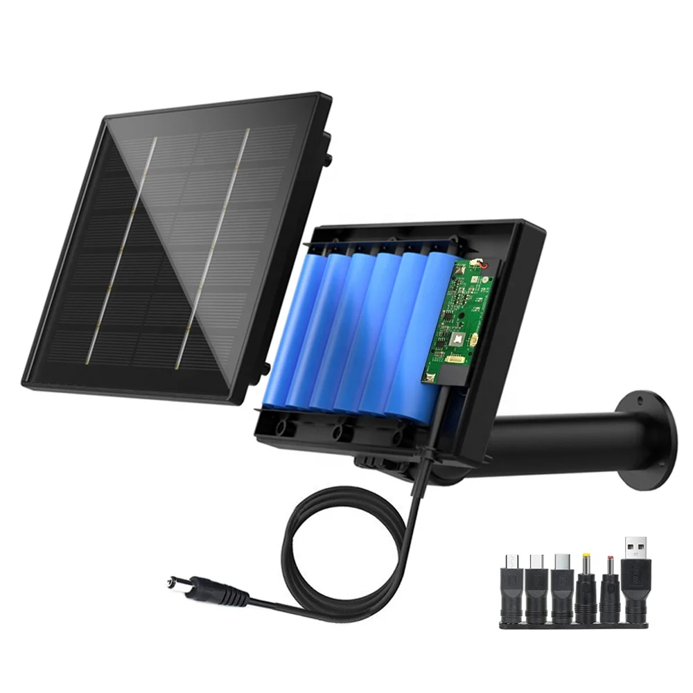 Outdoor Ip66 Dc5521 6v Etfe Glass 18000mah Lithium Battery Dc 12v Mini Solar Ups for Router and Modem