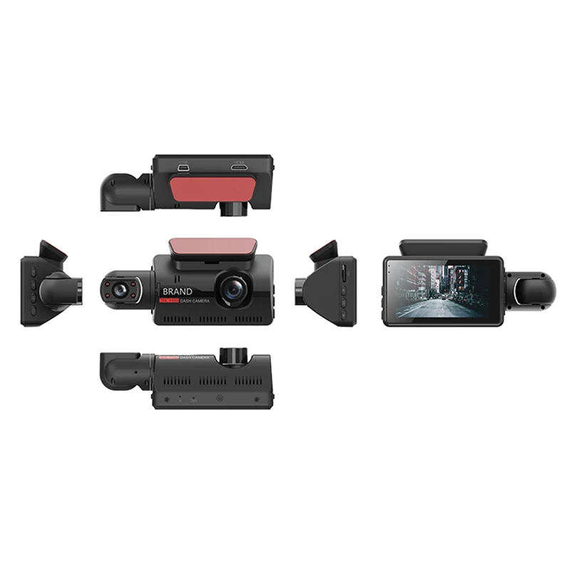 A68 dash cam спереди Встроенный объектив с двумя объективами Автомобильный Черный Ящик ультра-hd ночного видения full-экран IPS экран Автомобильный видеорегистратор