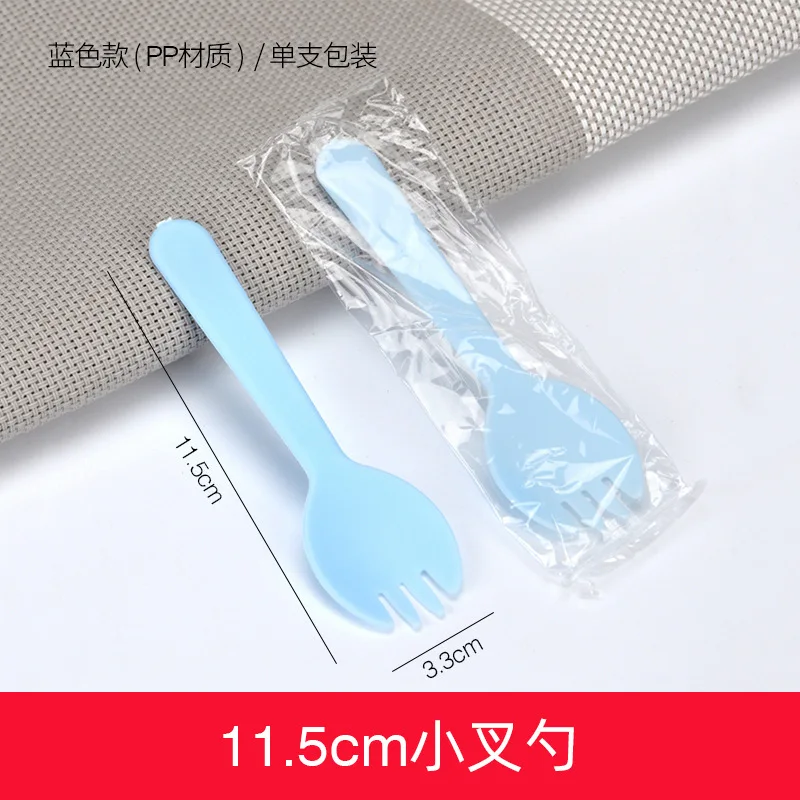 Disposable dessert ice cream ice cream fork spoon yogurt pudding spoons creative plastic spoon manufacture