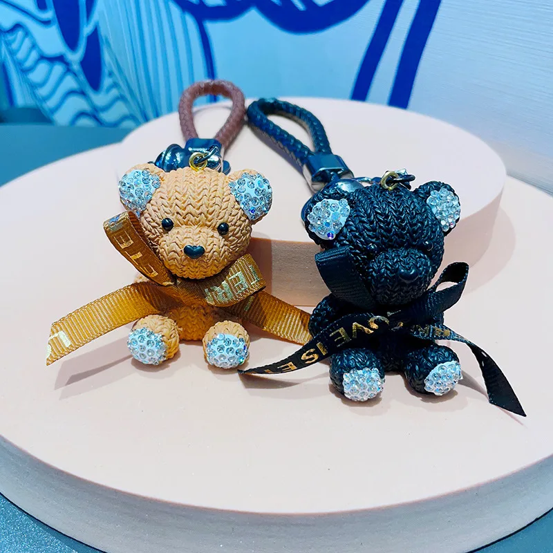 Kawaii Kids Key Ring Chain Fashion Plastic Diamond Resin