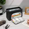 Estuche para lápices con estructura de acero tipo barco-negro