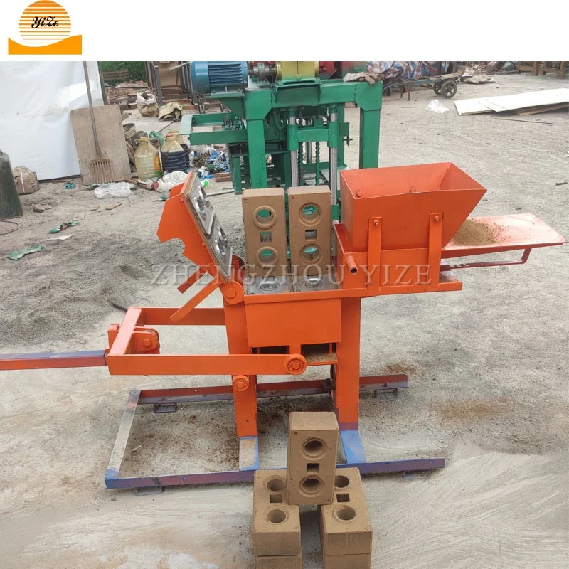 Manual Clay Brick Making Machine Compressed Earth Block Brick Machinery Interblocking Clay Brick Maker