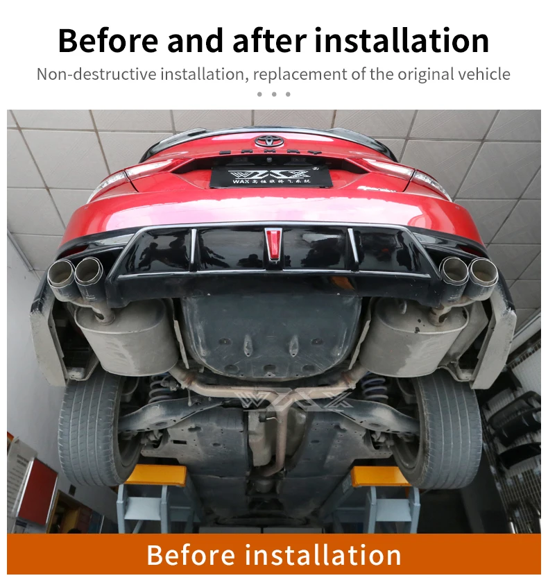 Exhaust Stainless Steel Catback System Exhaust Pipe For Toyota Camry SE 2.5 CLY  2019 Exhaust Catback System