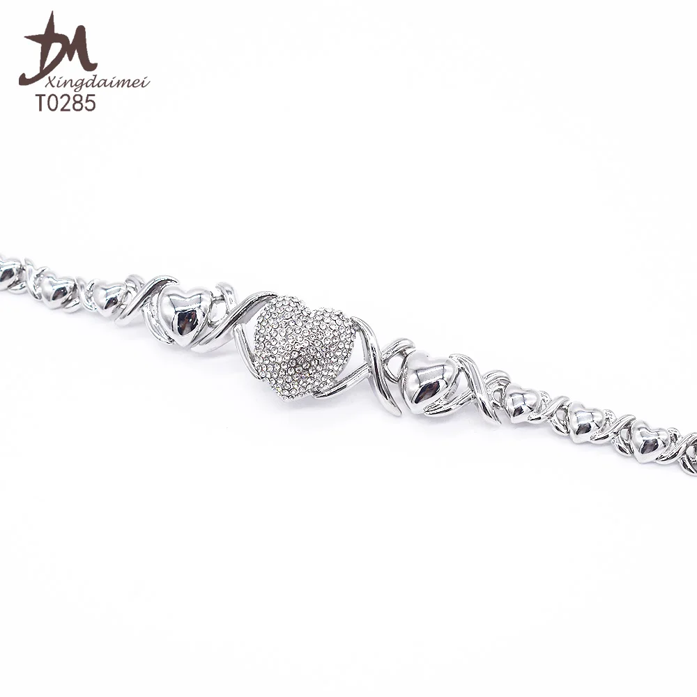 Wholesale Big Heart Silver Women's Jewelry Set - T0285