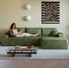 Right Facing Chaise+2seater(Green)