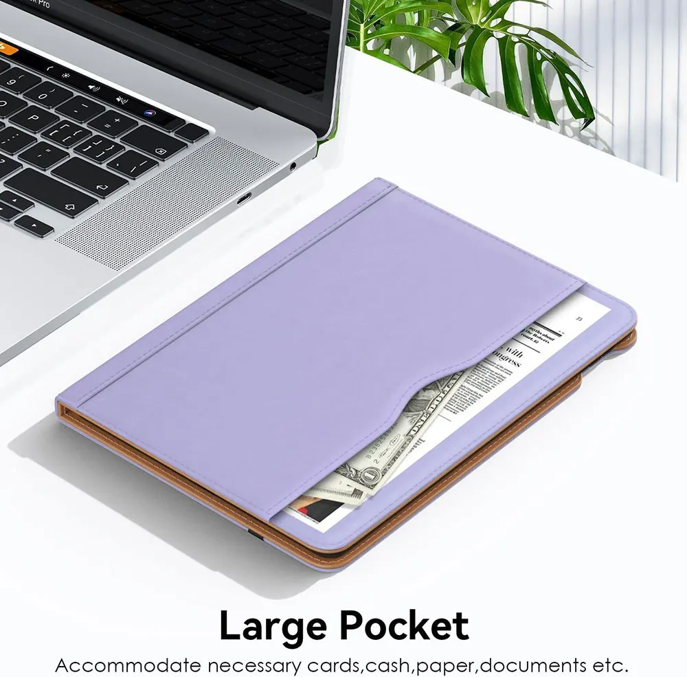product laudtec pu leather tablet cases multi angle stand with pencil holder card pocket shockproof cover for ipad 10th gen 109 pbk327-2