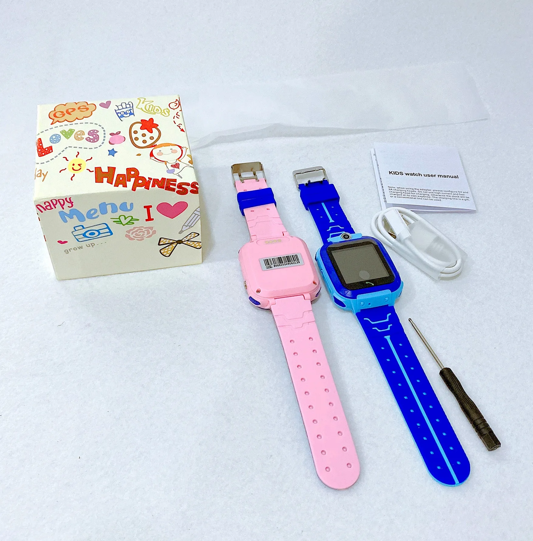 Q12B Kids Smart Watch Small Game Flashlight SIM Phone Child Care 2G LBS Tracking Digital Watch