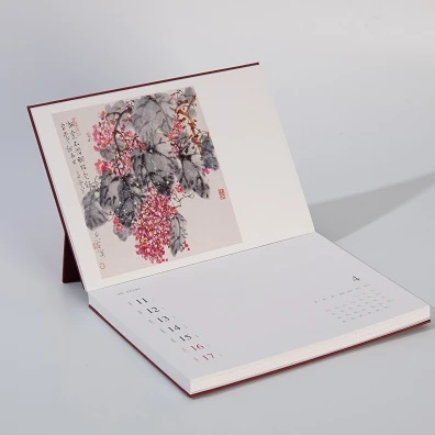 OEM Daily Desktop Calendar with Adhesive Sticky Notes Table Type Paper Printing Use for Display Clock for Photo Frame Promotion