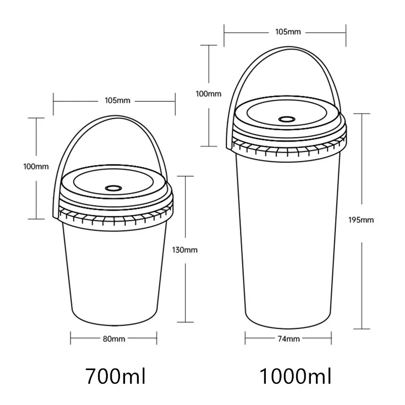 Suppliers PP Material 32 Oz Boba Barrel Plastic Cup With Design Your Own Logo Disposable Fruit Juice Plastic Cup