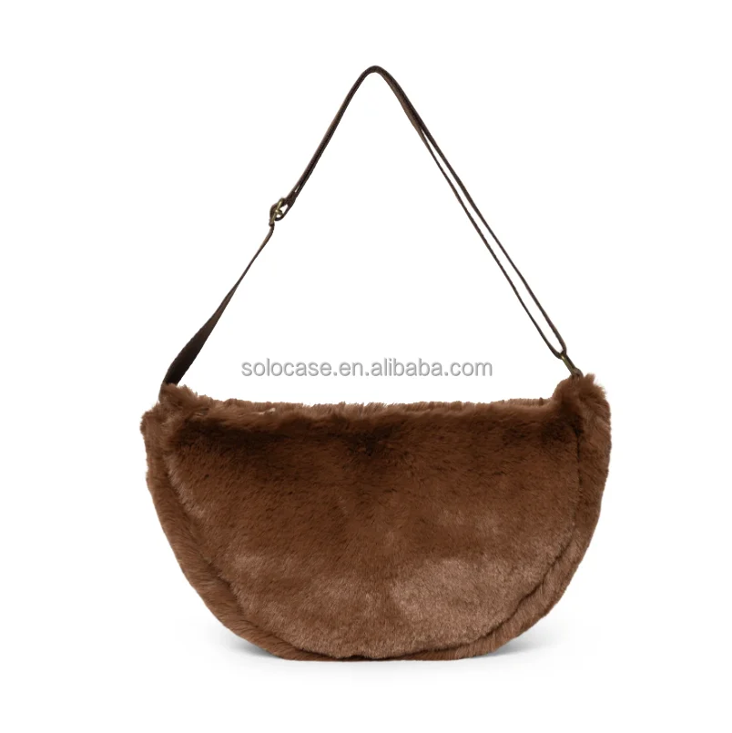 Fashion Faux Rabbit Fur Waist Bag