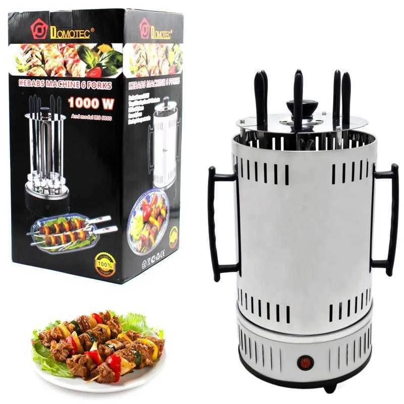 Chef Counter store Electric Vertical Skewer Grill Smokeless 360 Rotating Grill Camping