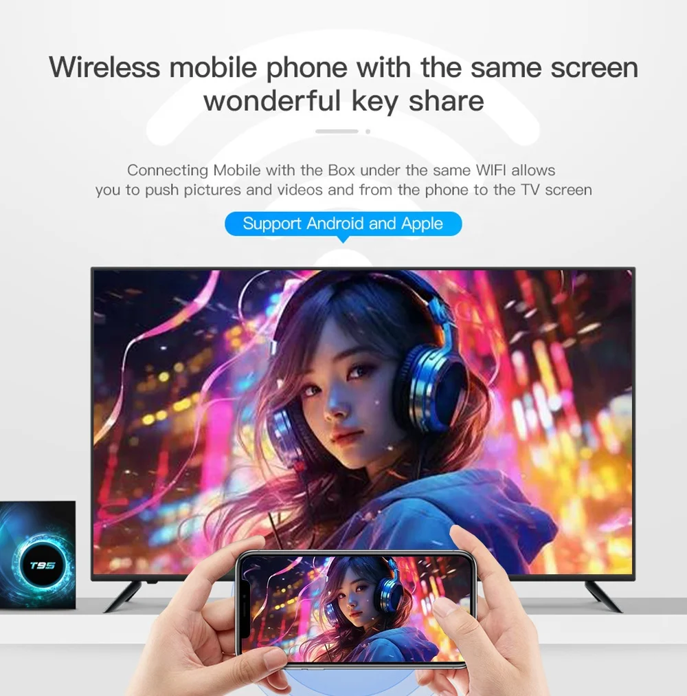 IHOMEMIX Factory Supply T95 HD Media Player Set Top Box Firmware Update Tvbox Android Tv Box T95