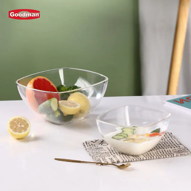 Multifunctional Transparent Acrylic Catering Restaurant Buffet Polycarbonate Plastic Mixing Salad Serving Bowl