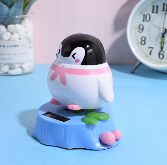 Новинка, 8 видов игрушек на солнечной батарее, танцующий Пингвин для приборной панели автомобиля