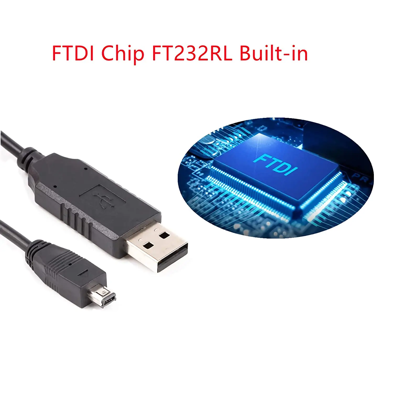 USB to RS232 Mini 4P Serial Programming Cable for Uniden Bearcat Scanner BC250D BC296D UBC3300XLT BC246T BR330T BCD396T BC346XT