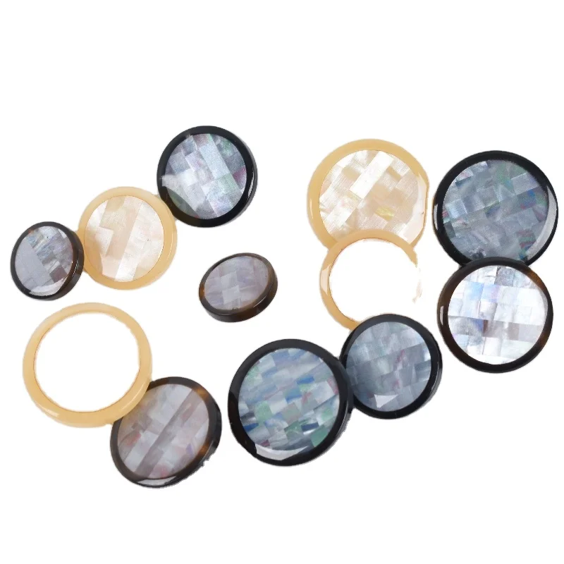 Декоративный аксессуар для шитья «сделай сам», модная дизайнерская круглая пуговица в виде рубашки с мозаичным узором и хвостовиком из смолы