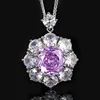 Purple pendant with chain
