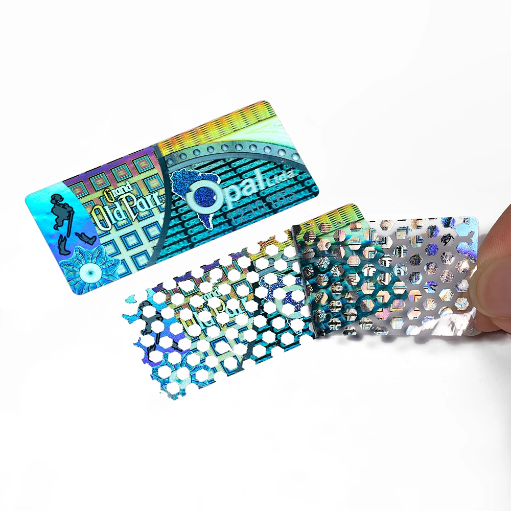 Customized Printing Tamper Evident Anti Counterfeiting Hologram Stickers Tamper Void