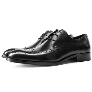 Hanmce 2026New Styles Fashion Comfortable Formal Genuine Leather Oxford Shoes for Men Bullock Carving