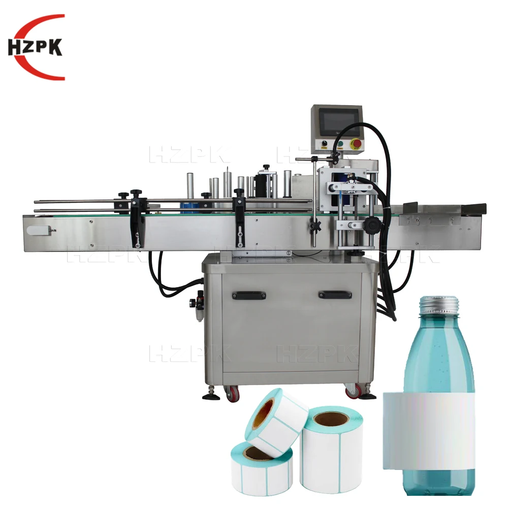 HZPK автоматическая электрическая машина для нанесения этикеток на круглые бутылки